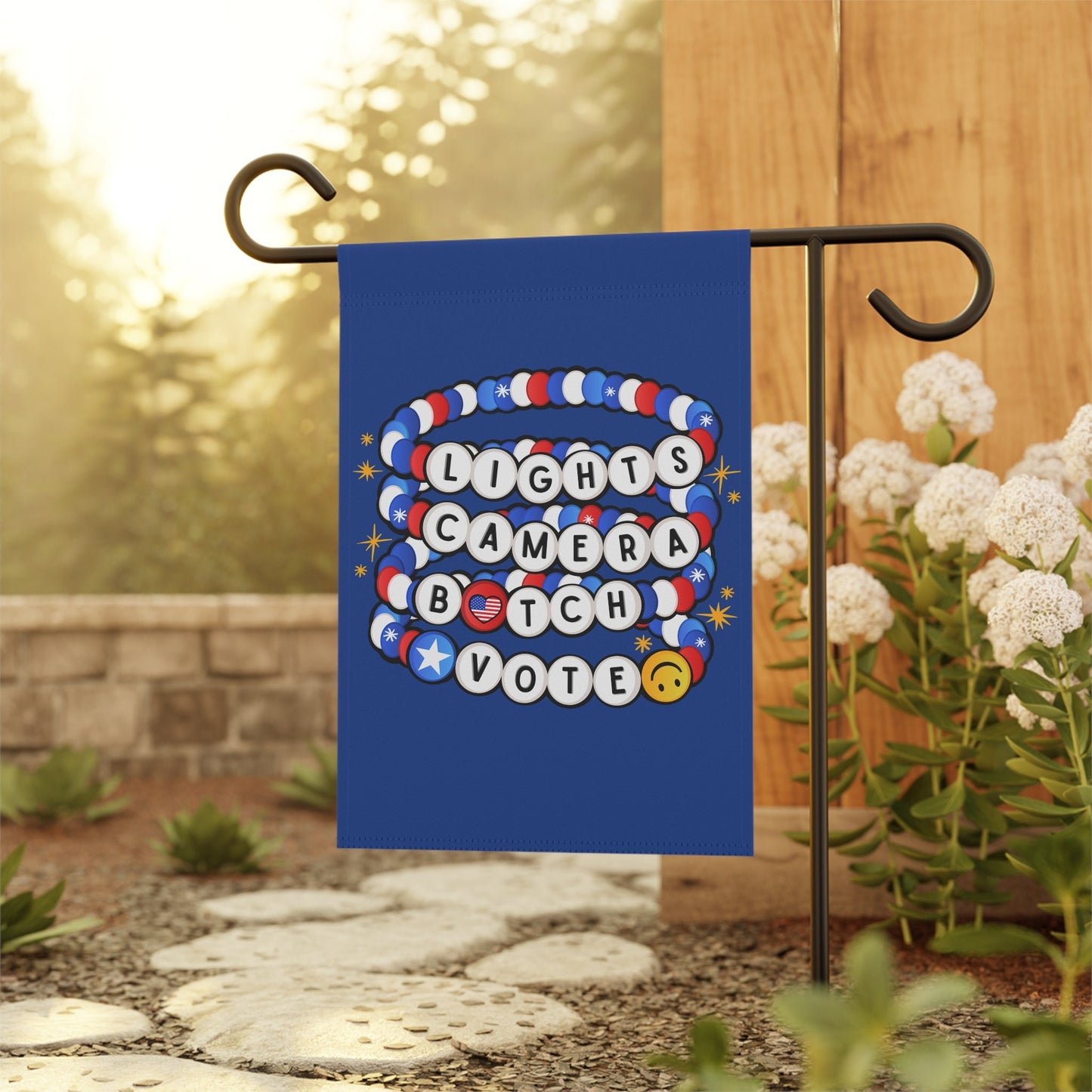 Lights, Camera, Vote-Swifties Yard and Garden Banner, Swifties for Kamala Harris 2024 Yard and Garden Flag Banner