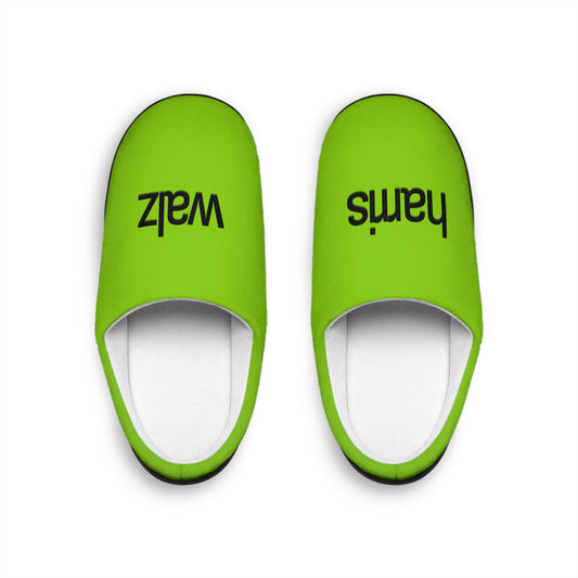 Chic & Cozy Harris Walz Brat Green Indoor Slippers – Embrace 2024 in Style